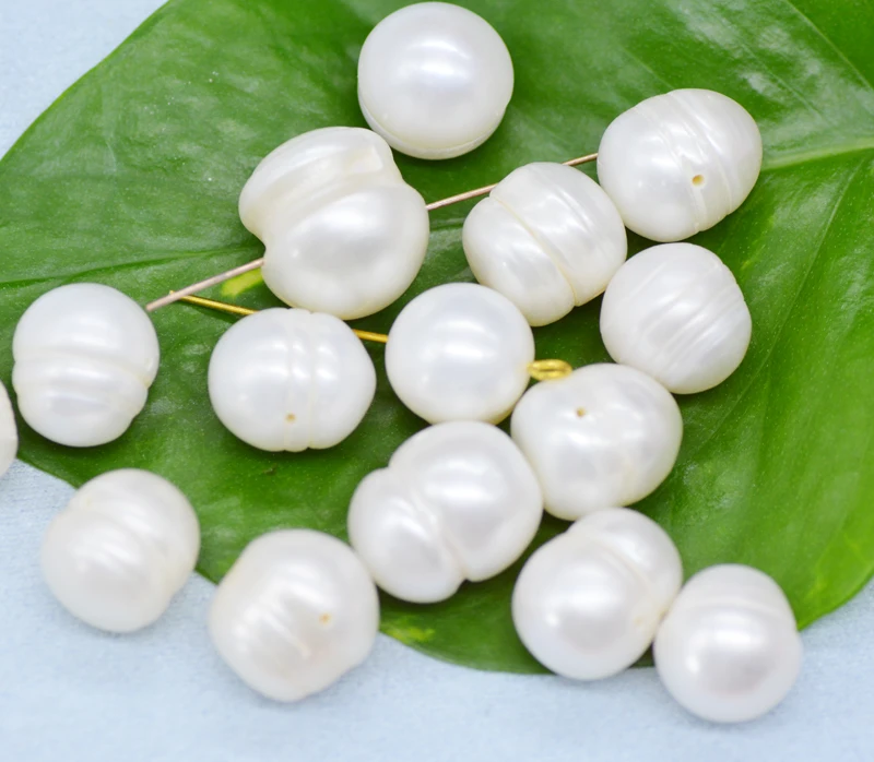 200PCS  11-12mm White freshwater pearls with 0.8mm hole