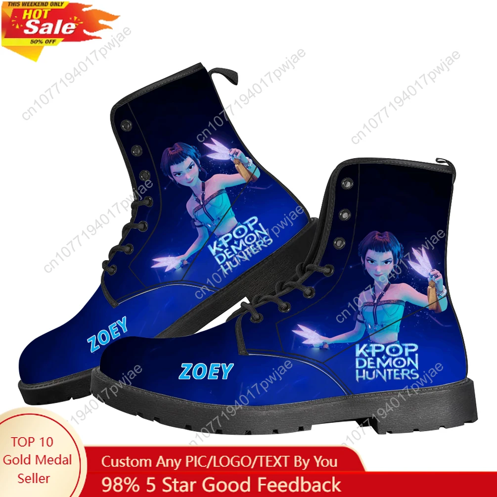 

KPop Demon Hunters Zoey Casual Boots Mens Womens Shoes Retro Street 3D Lightweight water proof Boot Outdoor Customize Made Boots