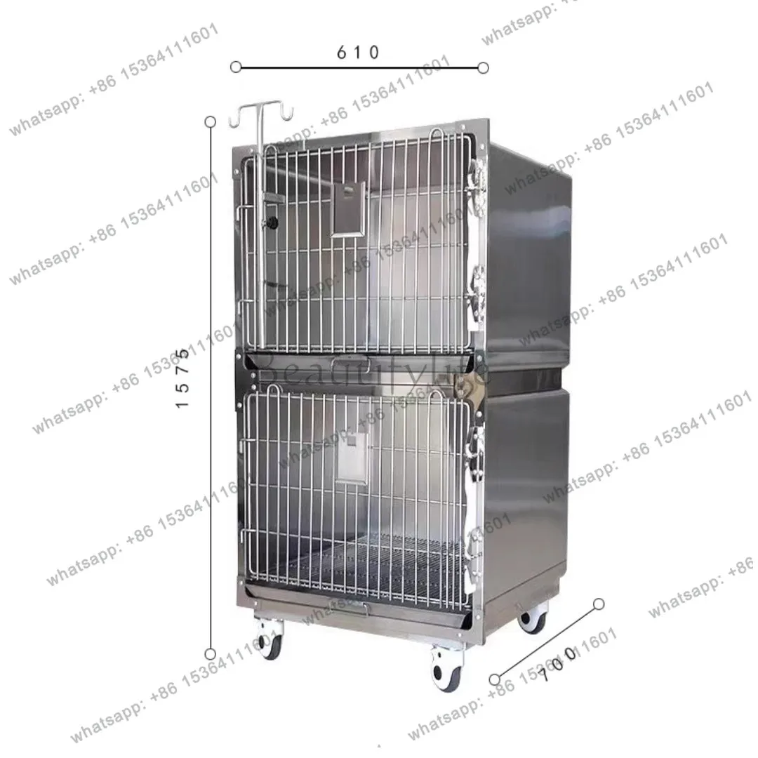 Pet inpatient cage 304 stainless steel pet hospital cat dog  multi-layer foster constant temperature oxygen cabin