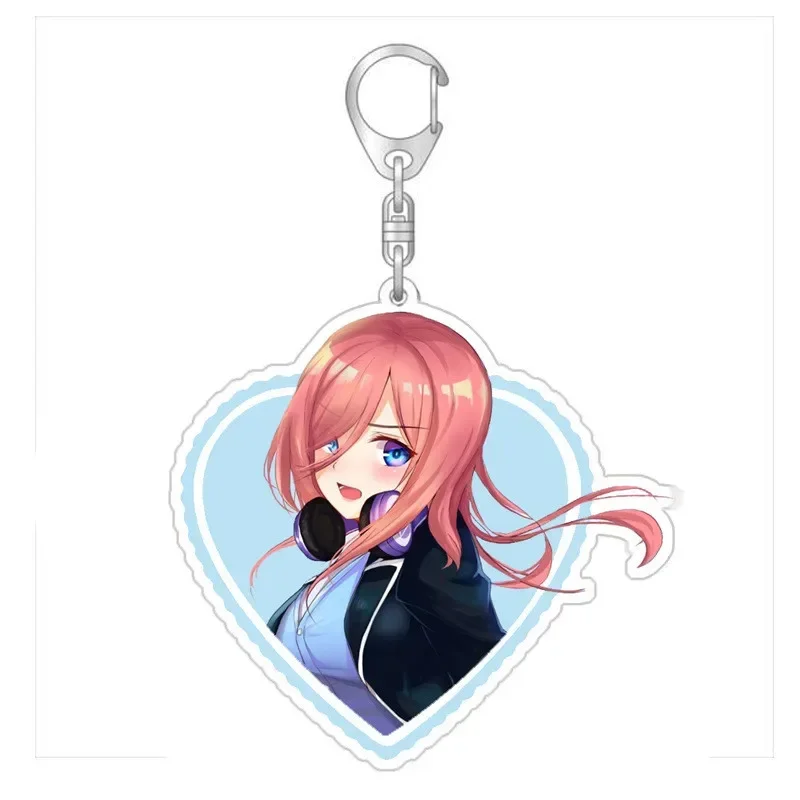 The Quintessential Quintuplets Nakano Miku Keychains Nino Pendants Ichika Keyring Yotsuba Itsuki Bag Tag Cos Accessory