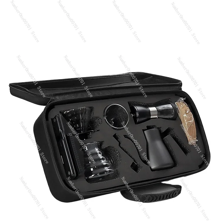 Brewing Coffee Set Combination Coffee Utensils Chronograph Electronic Scale Stainless Steel Hand Brewing Pot Gift Box