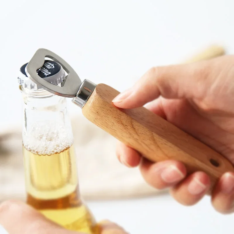 20/40Pcs Handheld Bartender Bottle Openers, Wooden Handle Beer Soda Opener - Kitchen & Bar Tools