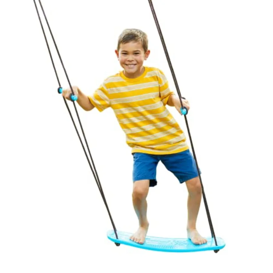 

Подвесная качель-доска для серфинга на дереве, уличная качель для детей до 90 кг - крепится на дерево высотой до 3 метров - в комплекте доска для катания длиной 60 см