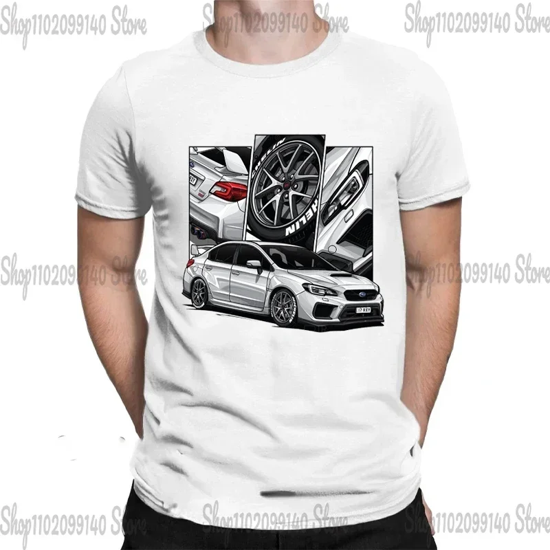 JDM SUBARU Men T Shirt Japanese Car Streetwear  Print 2023 Summer SUBARU Short Tees dropshipping