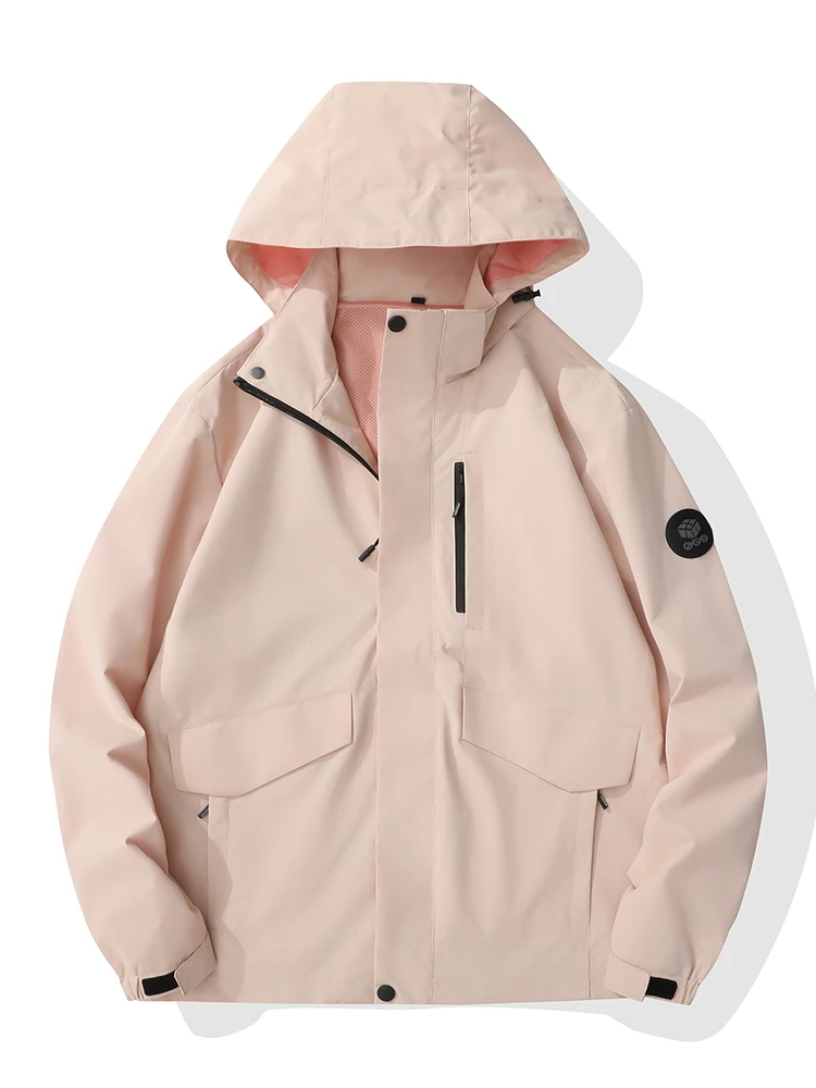 2026 Herbst Herren Wanderjacken Abnehmbare Kapuze Windbreaker Winddichte Outdoor Wasserdichte Mäntel Mit Atmungsaktiver Innenschicht – Detail 9