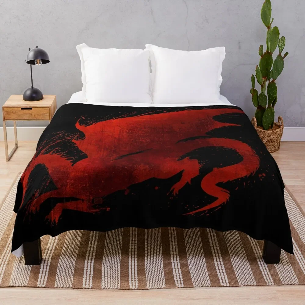 

Dragon Age Origins: Blood Dragon V2 Throw Blanket Soft Comfort Blanket for Reading Watching TV