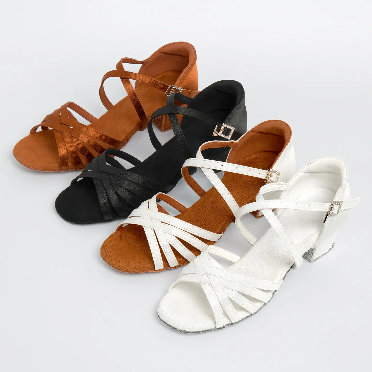 Girls Latin Shoes Low Heels Dance Shoe Dancing For Women Ladies Tango Rumba Salsa Ballroom Latin Dance Shoes For Girls