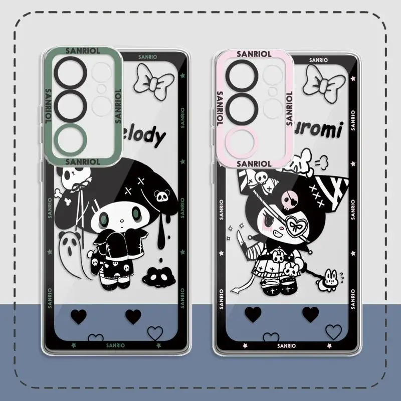 

Kuromi Melody Clear Case For Samsung Galaxy S24 S23 S22 S21 Ultra S20 FE S10 Note 20 10 Plus Coque Fundas