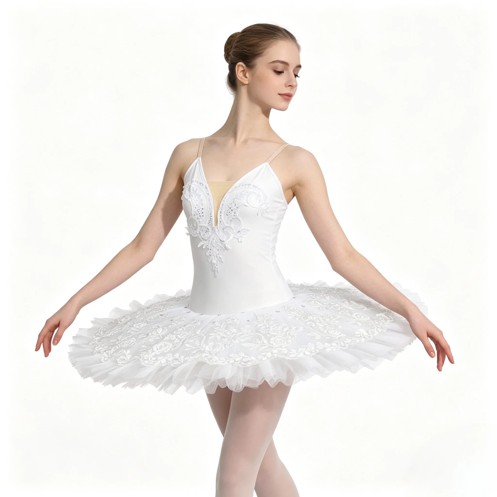 Weißes Ballett-Tutu, professionelles Ballettkleid für Erwachsene, Performance-Kleidung, Ballerina-Ballettkostüme für Damen