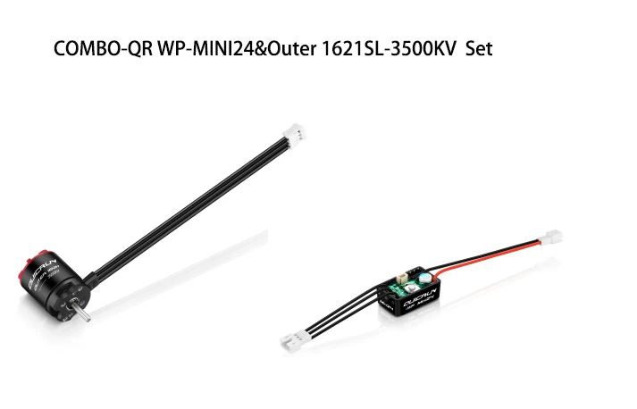 Hobbywing QUICRUN WP‑MINI24 ESC & Outer‑1621SL‑3500KV Brushless Outrunner Motor Power Combo for 1/24 RC Crawler