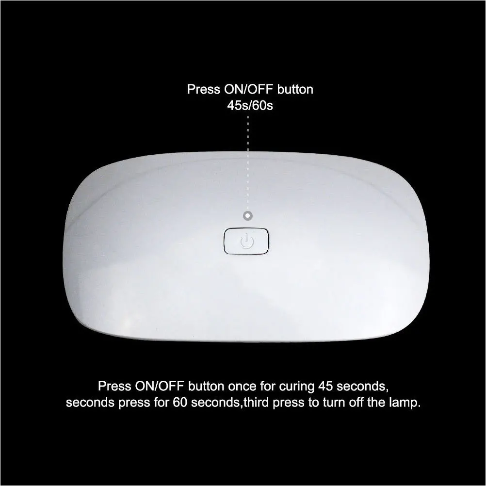 Lampada per nail art a LED da 6 W pieghevole a forma di mouse con ricarica USB, mini luce per manicure per asciugatrice per unghie per salone domestico