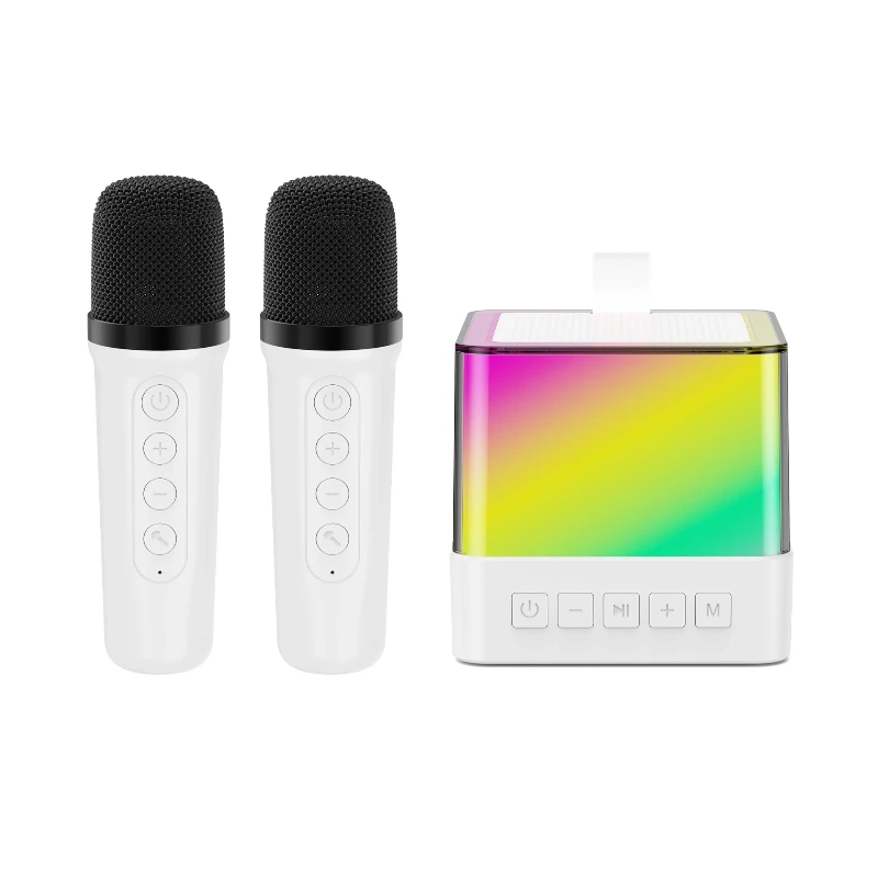 Multifunctional Caixa De Som Home Karaoke Colorful LEDambient Light Mini Portable High Fidelity Bluetooth Speaker Withmicrophone