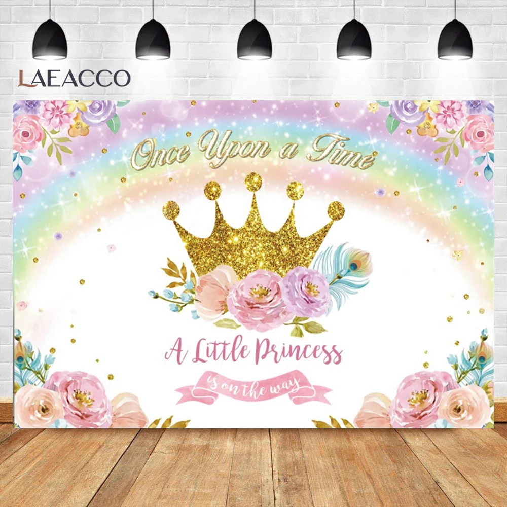 خلفيات صور لحفلات أعياد ميلاد سعيد من Laeacco عليها قوس قزح ووحيد القرن ستارة خلفية لنجوم لامعة زينة لحفلات استحمام الطفل
