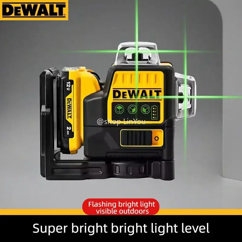 

Dewalt DW089LG 12 Lines 3 Sides*360 Degree Vertical 12V Lithium Battery Laser Level Horizontal
