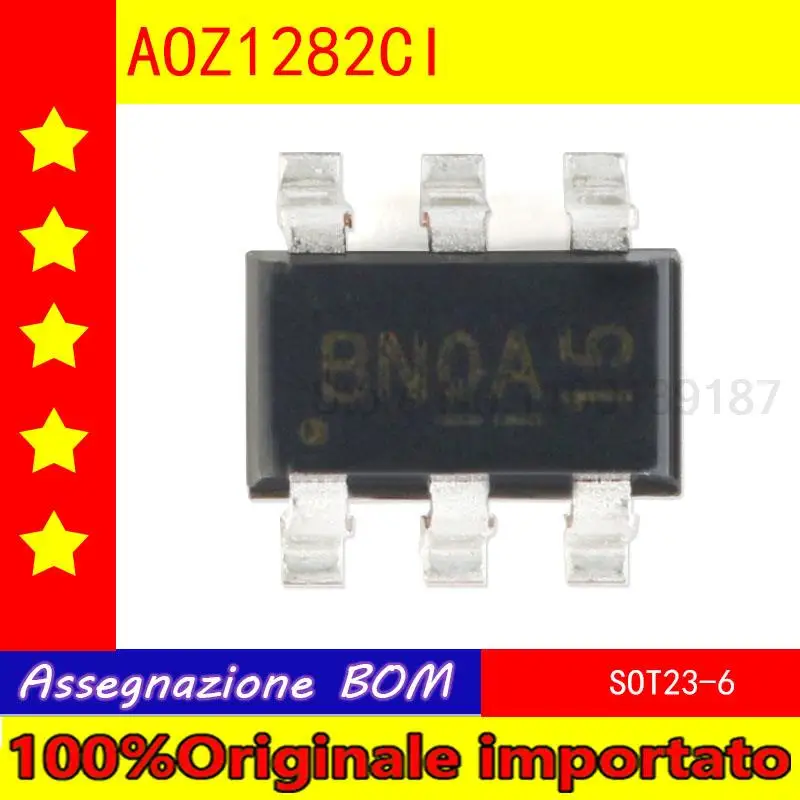 10pcs/lot  AOZ1282CI silk-screen BN SOT23-6 4.5 V ~ 36 V, 1.2 A adjustable DC - DC buck chips