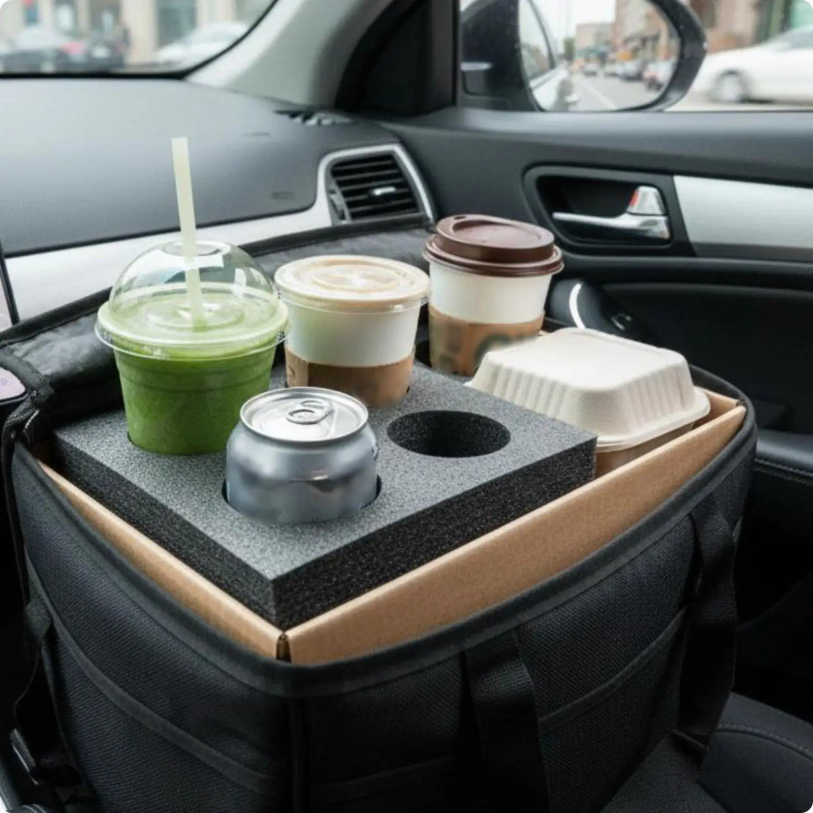 Drink Holder Tray Foam Glass Cup Holder Organizer Insert for Delivery Box and Takeaway Bowls - view 4