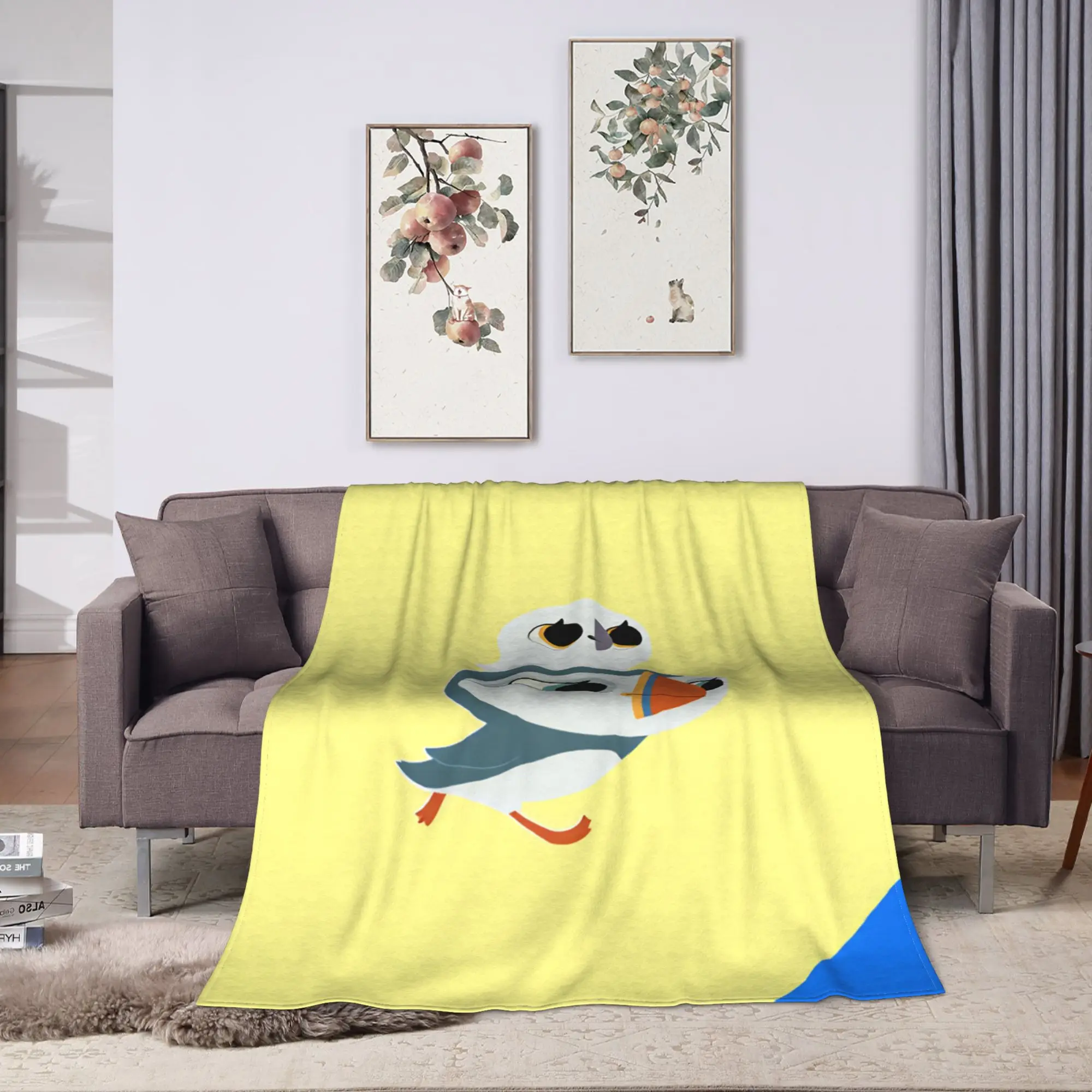 Puffin Rock And New Friends Blanket Quality Warm Soft  Throw Blanket Winter Kids Adult Home Decor Fashion Bedspread