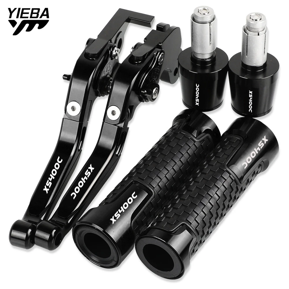 

XS 400 C Motorcycle Aluminum Adjustable Brake Clutch Levers Handlebar Hand Grips ends For YAMAHA XS400 C 1978 1979 1980