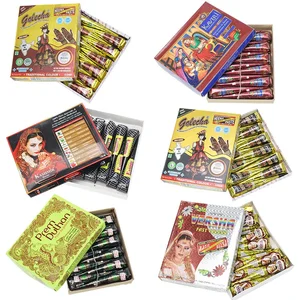 1 PCs 25G Indianer mehrfarbiger Goleha Henna -Zapfen Tattoopaste für vorübergehende Tätowierkleber Körpermalerei 8 Hauptverkaufsmix Henna - №4