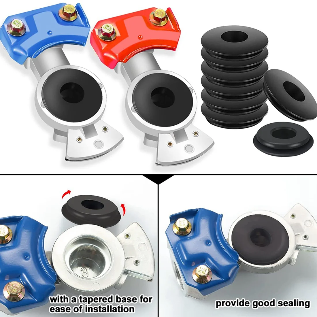 اليد الرائدة ذات الحافة الرائعة مع مجموعة الأختام، الأيدي السعيدة في حالات الطوارئ لشبه الشاحنات والمنزل المتنقلة Rvs مقطورة خرطوم الهواء اقتران الفرامل Servi