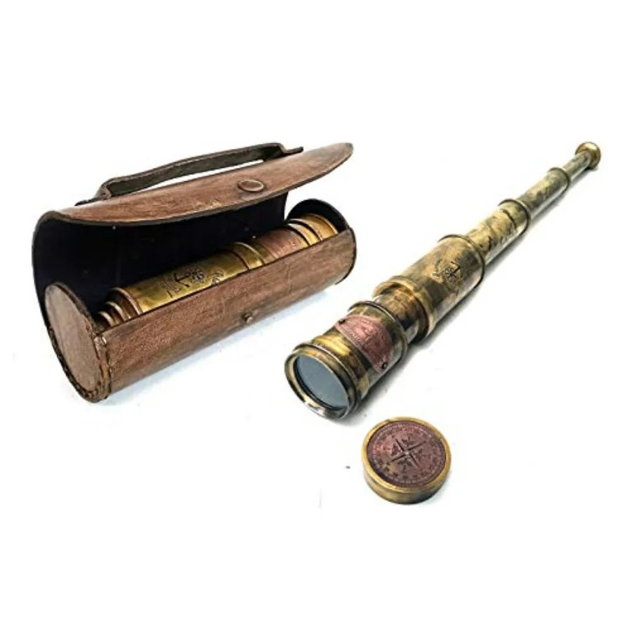 

Scout Regiment Brass Telescope 19" London 1940 Broadhurt Clarkson Antique Replica Spyglass Scope High Resolution DF Lens Brilli