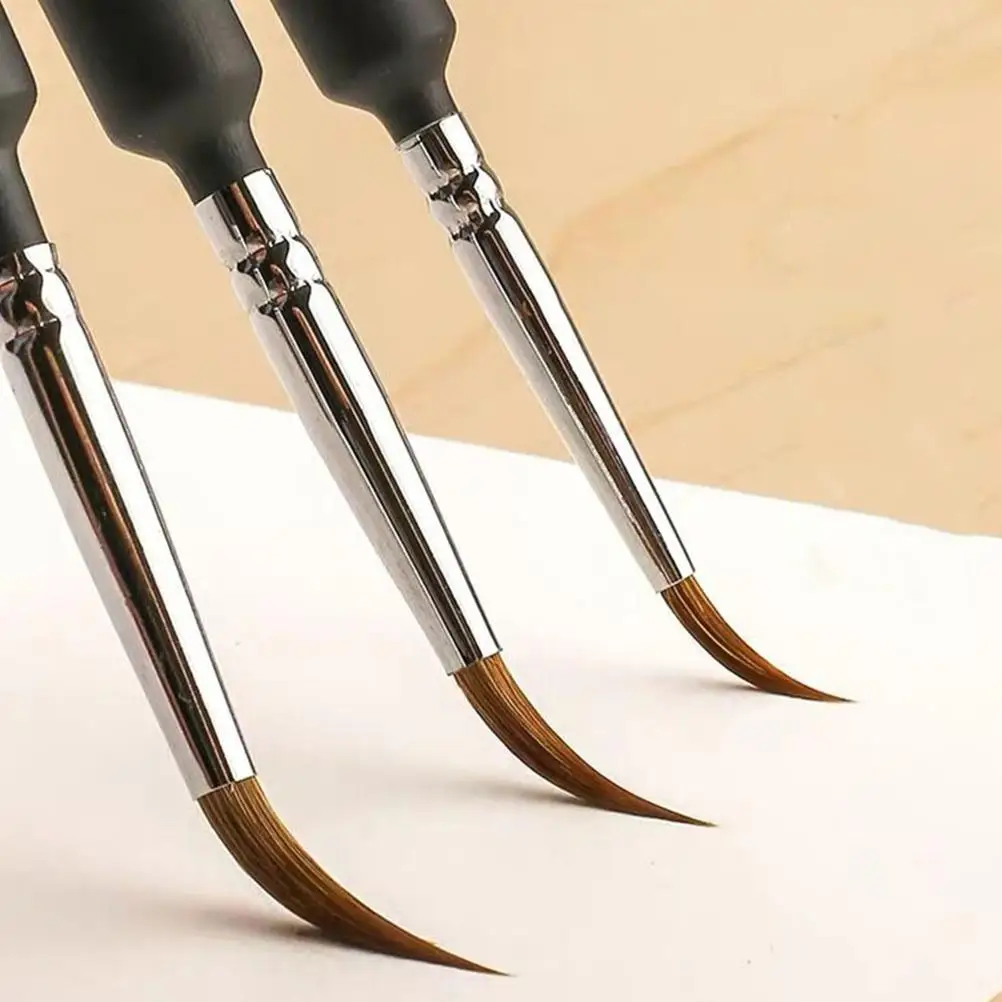 10Pcs Professional Paint Brushes Set Fine Painting Tools Oil Watercolor Brushes Practical Wooden Handle