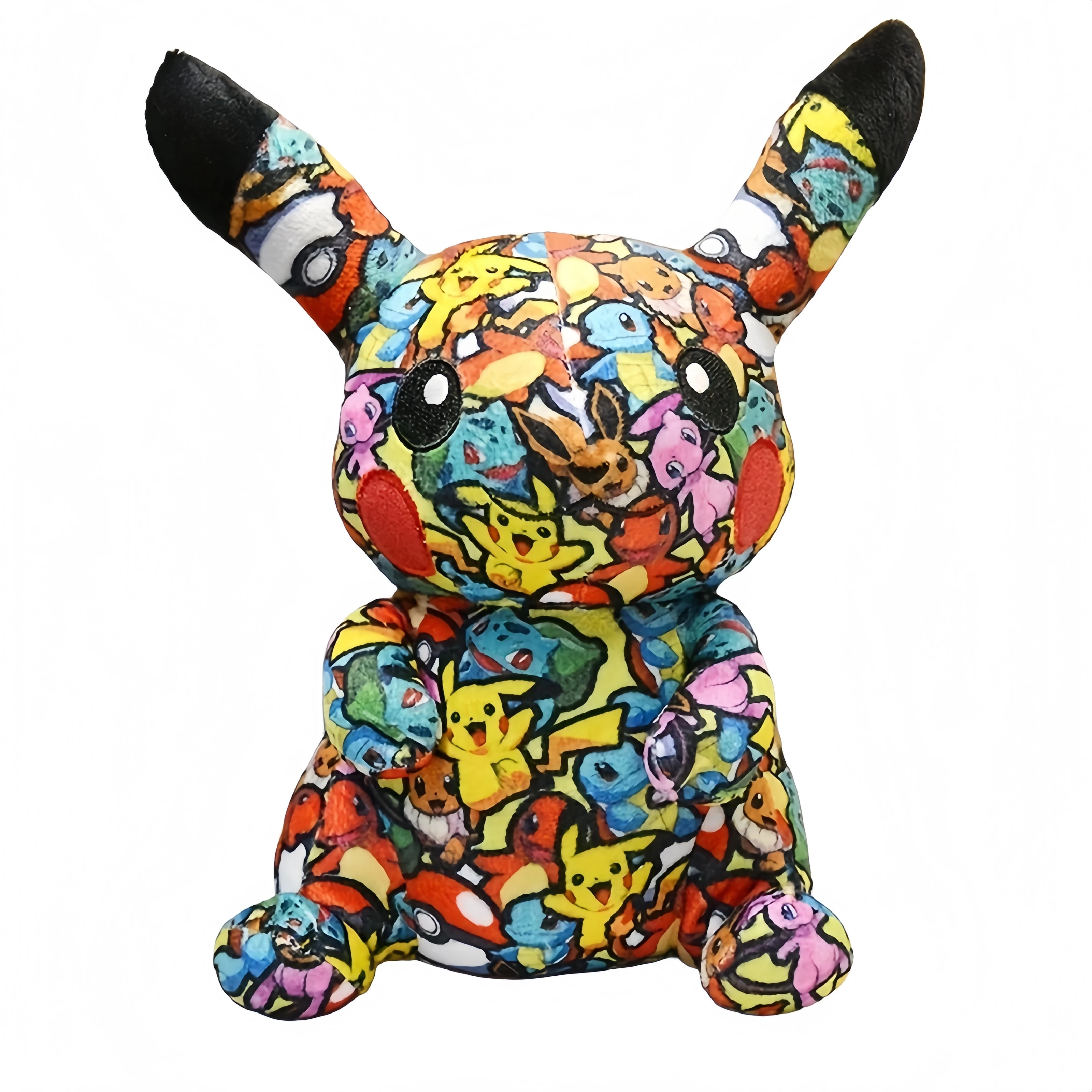 

20cm Color Pokemon Cute Pet Figures Pikachu Cartoon Black Pikachu Plush Toy Pokémon Anime Stuffed Doll Kids Xmas Gift