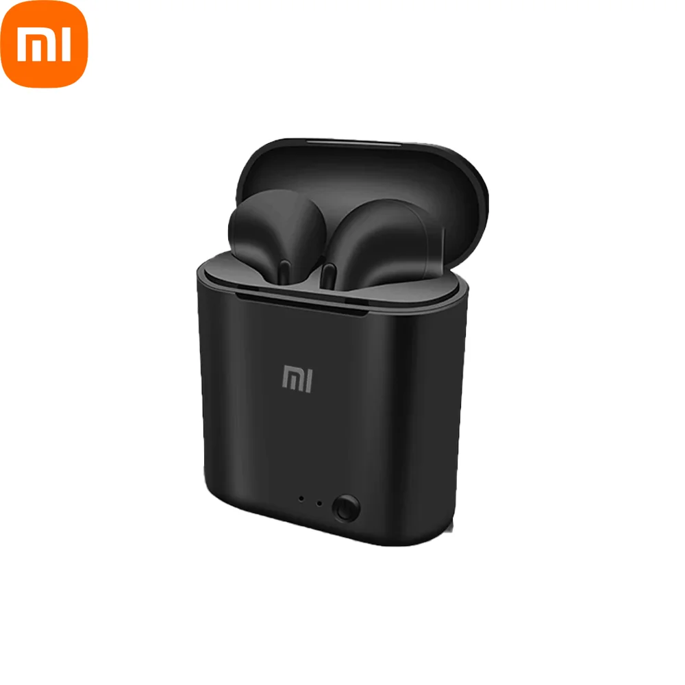 سماعات رأس بلوتوث لاسلكية من Xiaomi سماعات رأس ستيريو رياضية محمولة مع صندوق شحن لجميع الهواتف الذكية