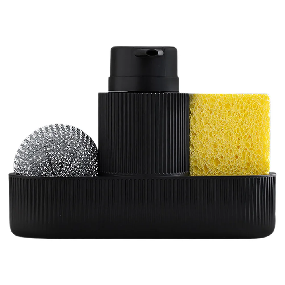 

1 Set Kitchen Lotion Bottle Brush Holder Home Emulsion Dish Soap Dispenser Sponge Tray Hand Soap Bottle Resin Multifunctional