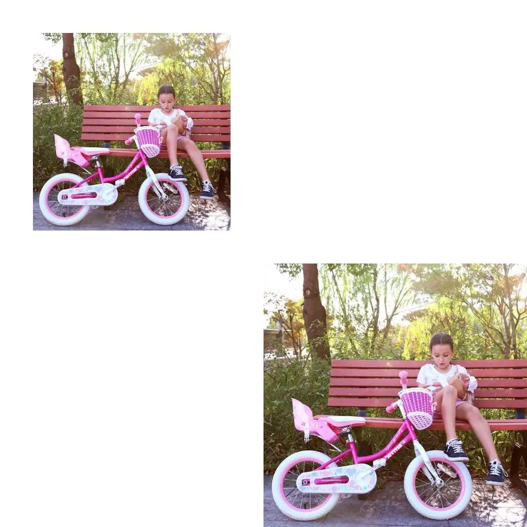 

76HF Unique for Doll Bike for Seat with Stickers DIY Decal Girls Kids Bike Decoration