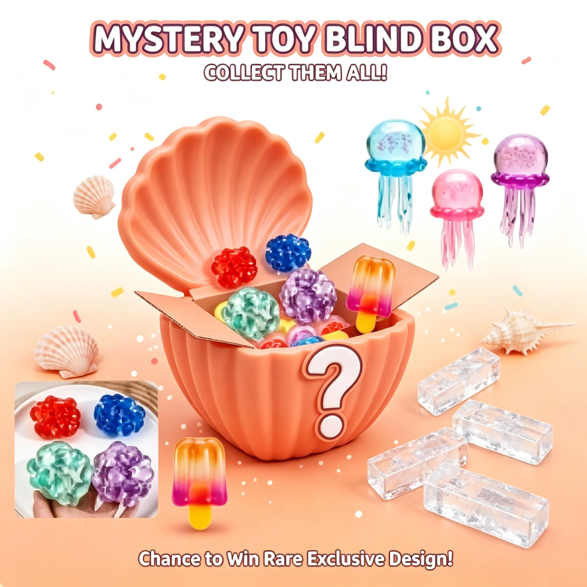

Random Mystery Surprise Blind Bag Mini Kawaii Glitter Animal Mochi Squishy Pocket Stress Relief ADHD Squeeze Fidget Toy Pack