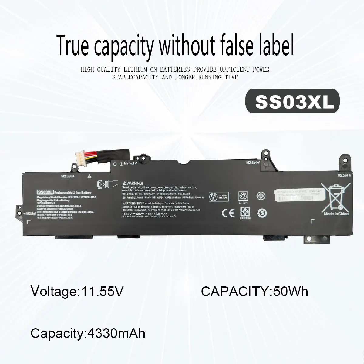 SS03XL Laptop Battery For HP EliteBook 730 735 740 745 755 830 840 846  ZBook 14u G5 HSN-I12C HSN-I13C-4 HSN-I13C-5