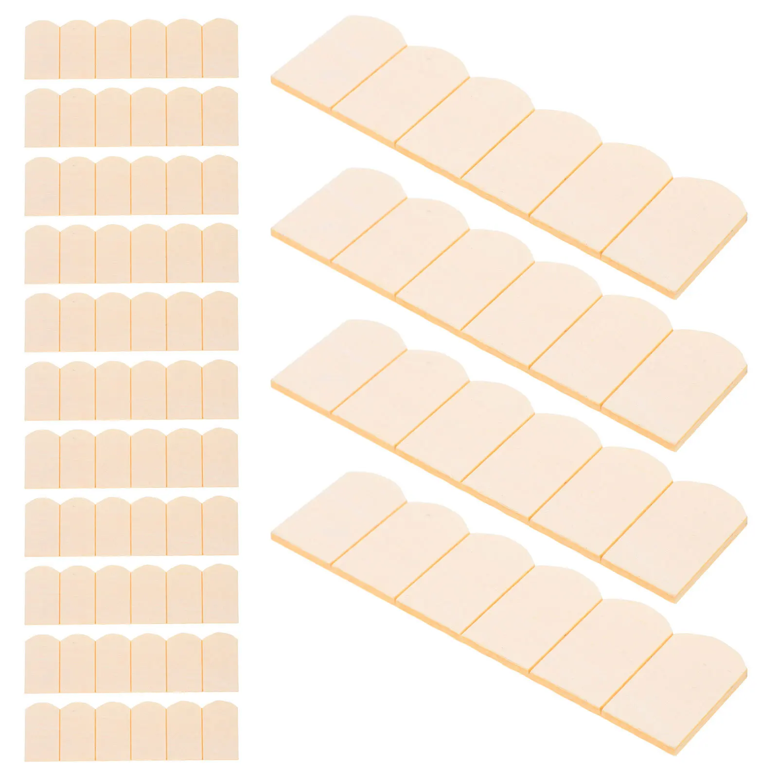 48 قطعة من بلاط السقف المصغر لبيت الدمى مجموعة ألواح خشبية غير مكتملة تصميم واقعي لتقوم بها بنفسك بناء تعليمي للأطفال #4