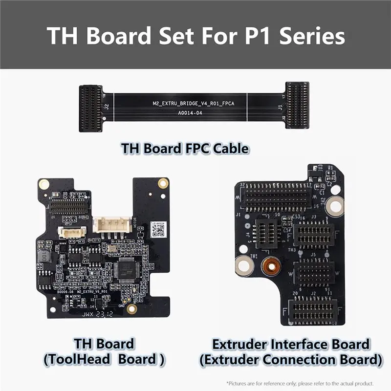 New Arrivals-For Bambu Lab P1 Series P1P P1S TH Board Set Toolhead Board/FPC Cable/Extruder Interface For 3D Printer Parts