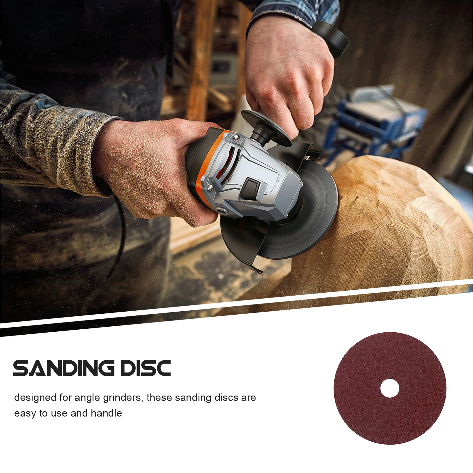 25 discos de lixa polimento fino 3.93 Polegada 120 grão ângulo moedor lixa almofadas para madeira metal móveis renovação