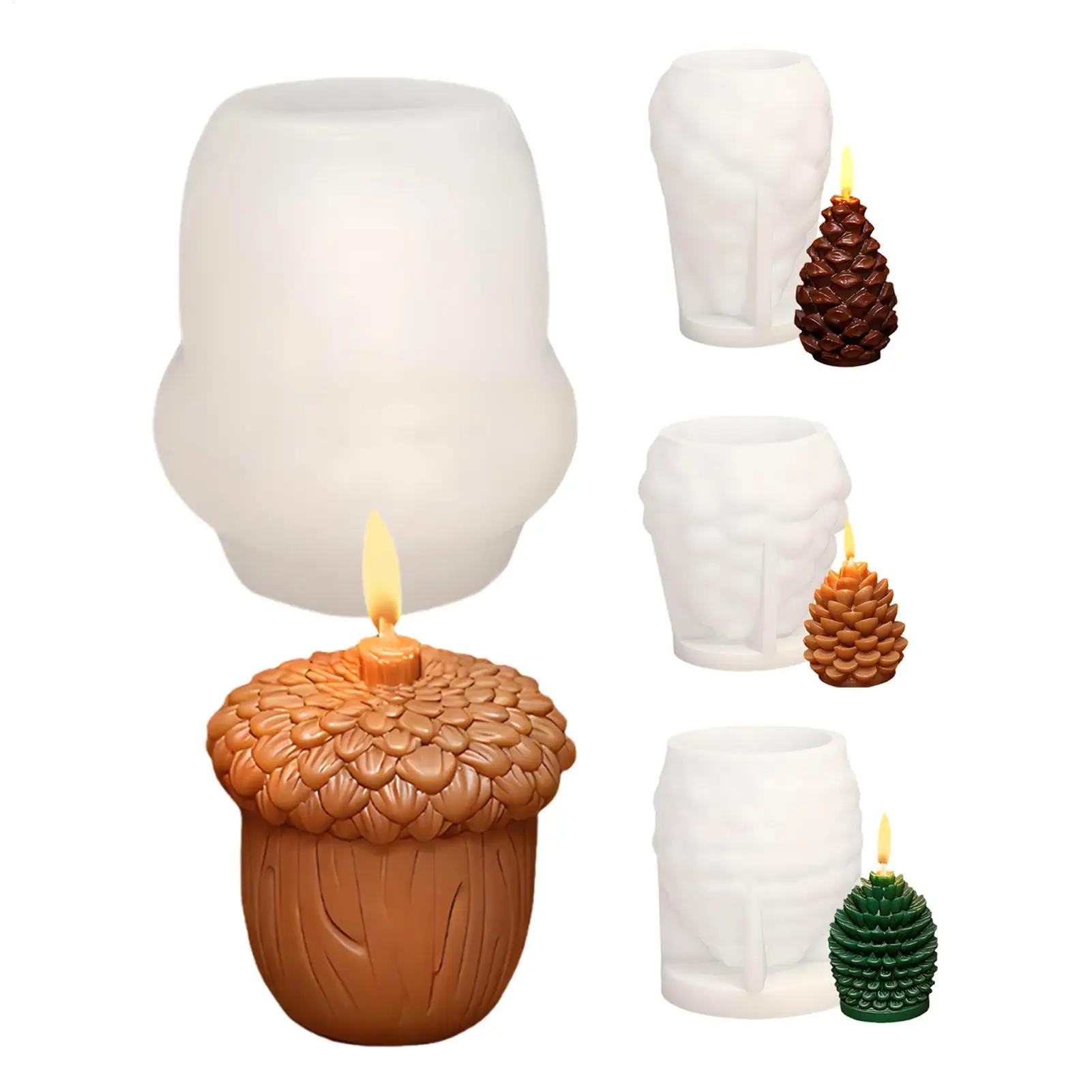 

Силиконовые формы для свечей из сосновой шишки, многоразовые формы для изготовления рождественских свечей, формы для литья из восковой смолы, принадлежности для рукоделия, декор для выпечки «сделай сам»