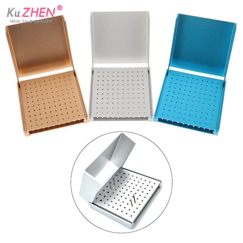 

Dental Bur Block Holders 100 Hole Endo Box Cleaning Stand Autoclave High Temperature Sterilizable For High/Low Speed Dental Burs