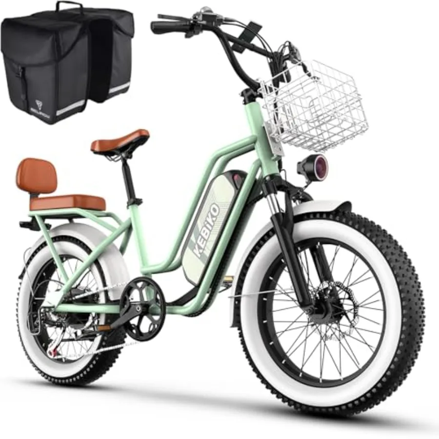 

Electric bike for commuting and beach/snow use, aluminum alloy frame, black, 1500W motor with 48V 60Ah removable battery, 80-mi