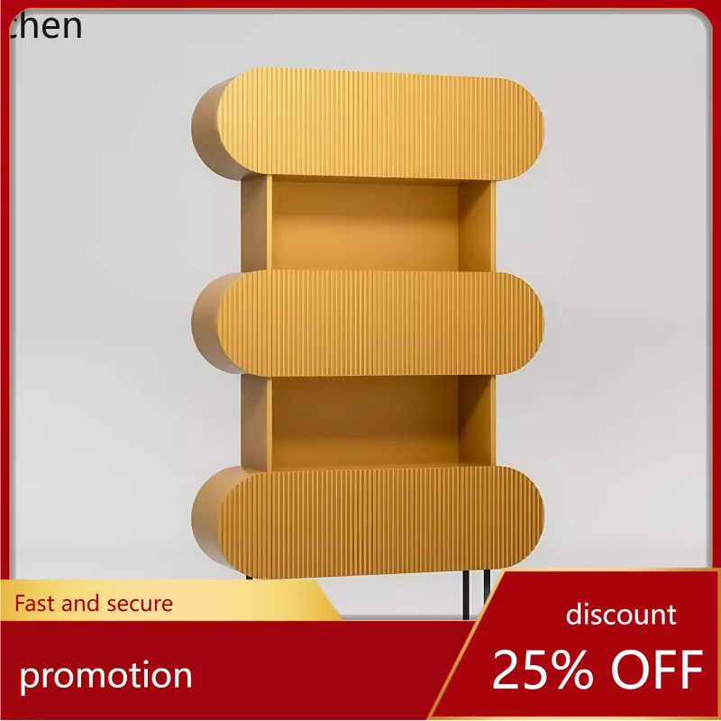 

YFY Cream Style Bookshelf Floor Storage Rack Display Organizer Partition Cabinet