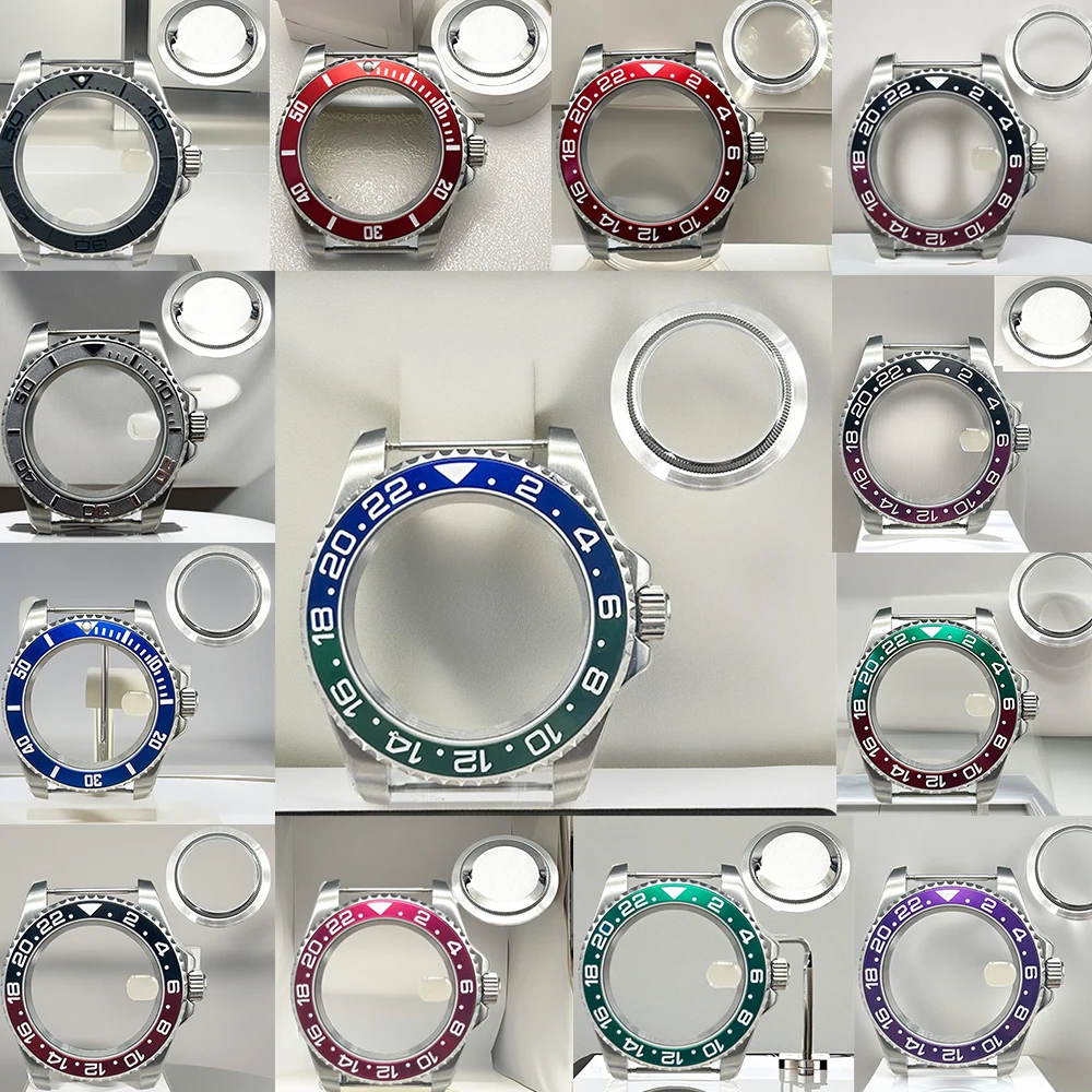 

40mm Back Transparent Sapphire Glass Black PVD Case ETA2836 NH35 36 Mingzhu DG2813 5833 Miyota 8215 8205
