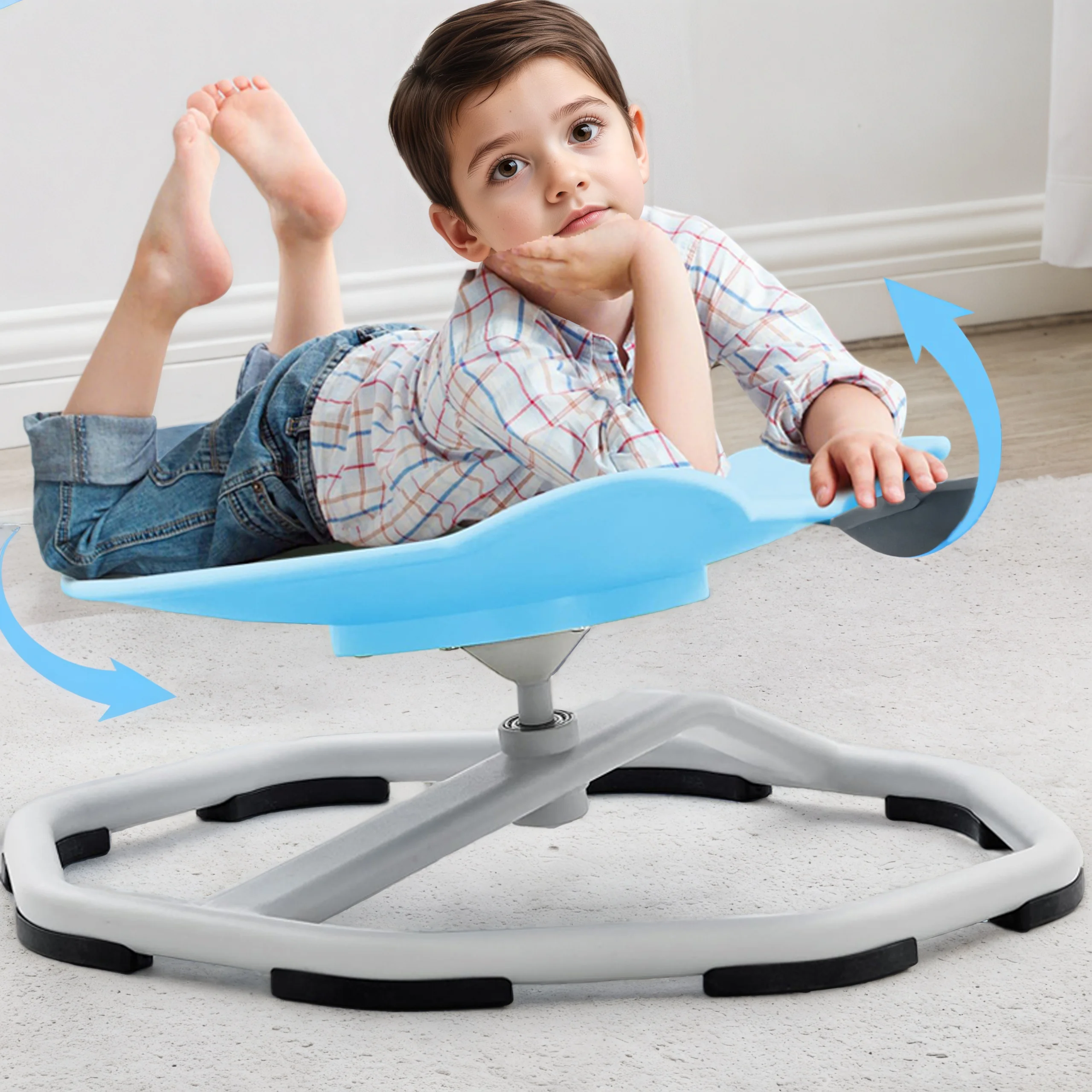 Sensory Integration Rotating Chair for Autistic Children, suitable for exercising children's balance, made of durable plastic and metal structure