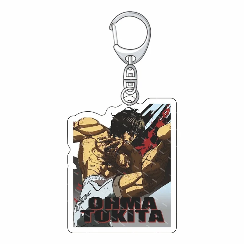 

Hot Anime Kengan Ashura Acrylic Keychain Pendant Bag Car Keychain Cell phone Pendant present Firend Festivals Gifts 6cm