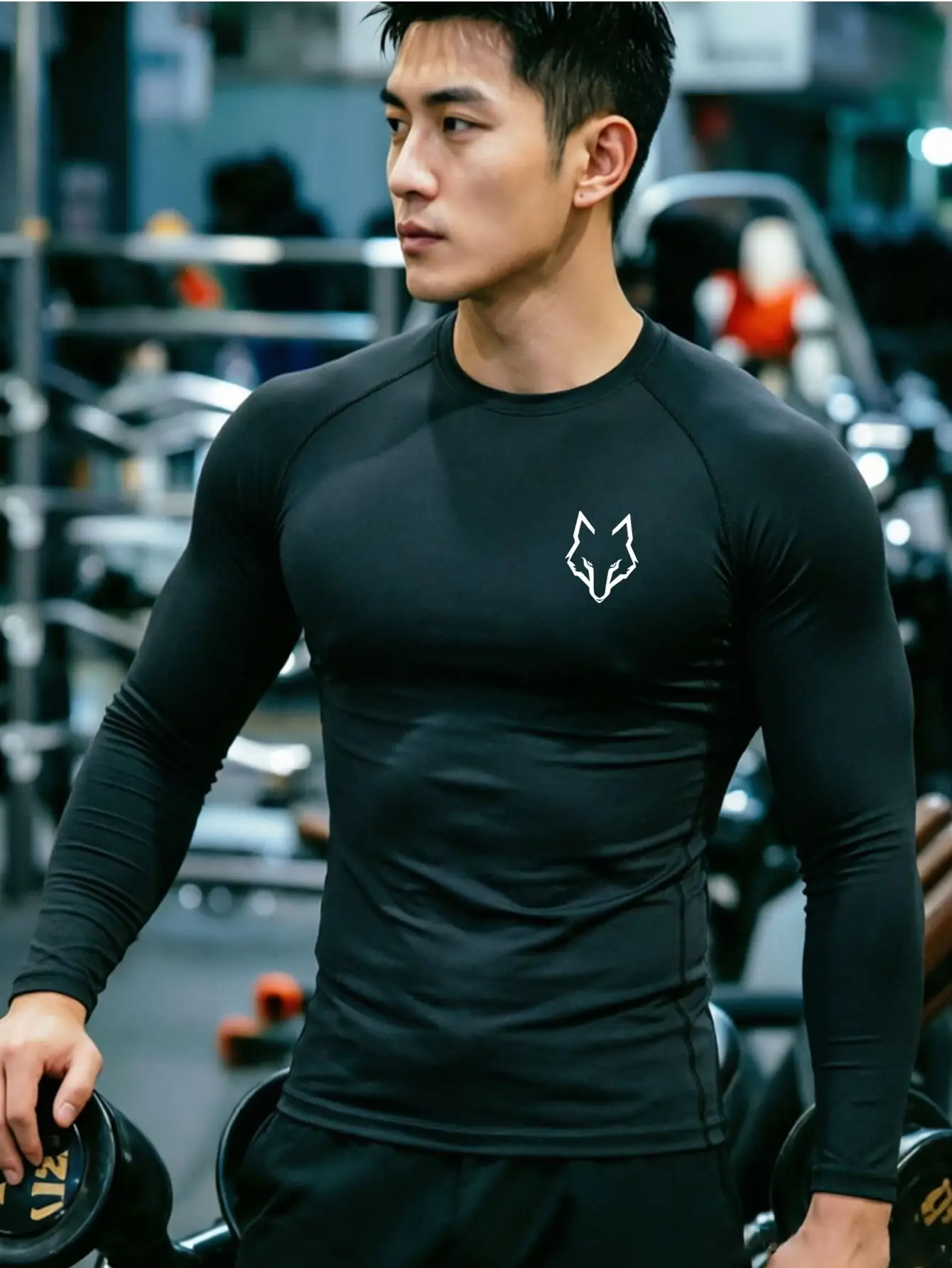 Men'S T-Shirts Sports Tight Fitting Sweatshirt Outdoor Long Sleeved Gym Exercise Tees Running Top Breathable Quick Drying TShirt