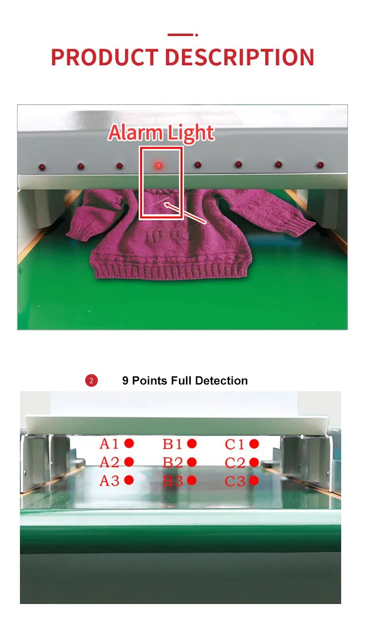 Detector de metais quebrado da agulha da agulha da máquina do detector de agulha da precisão alta amplamente utilizado na indústria têxtil