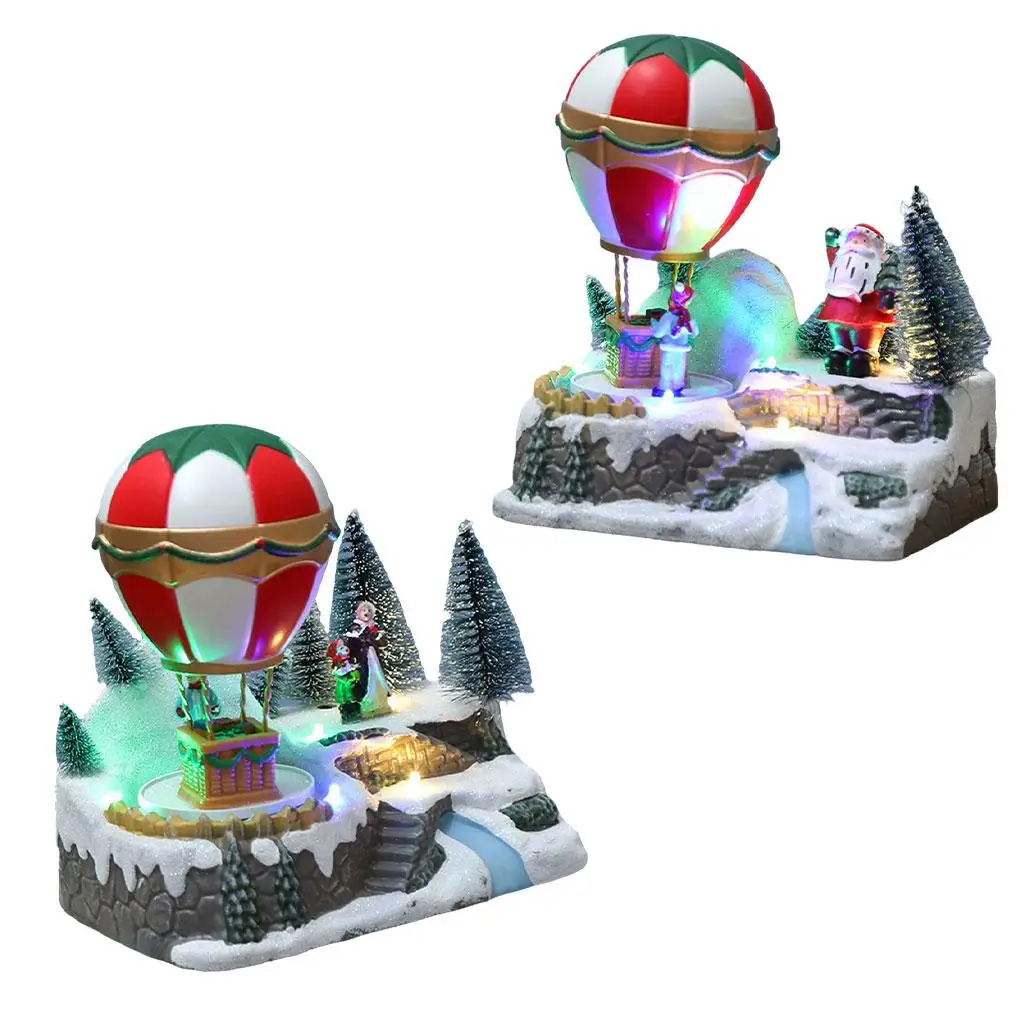 Lights Christmas Ornaments Souvenir Small Mini Miniature Pack Glowing Base Hot