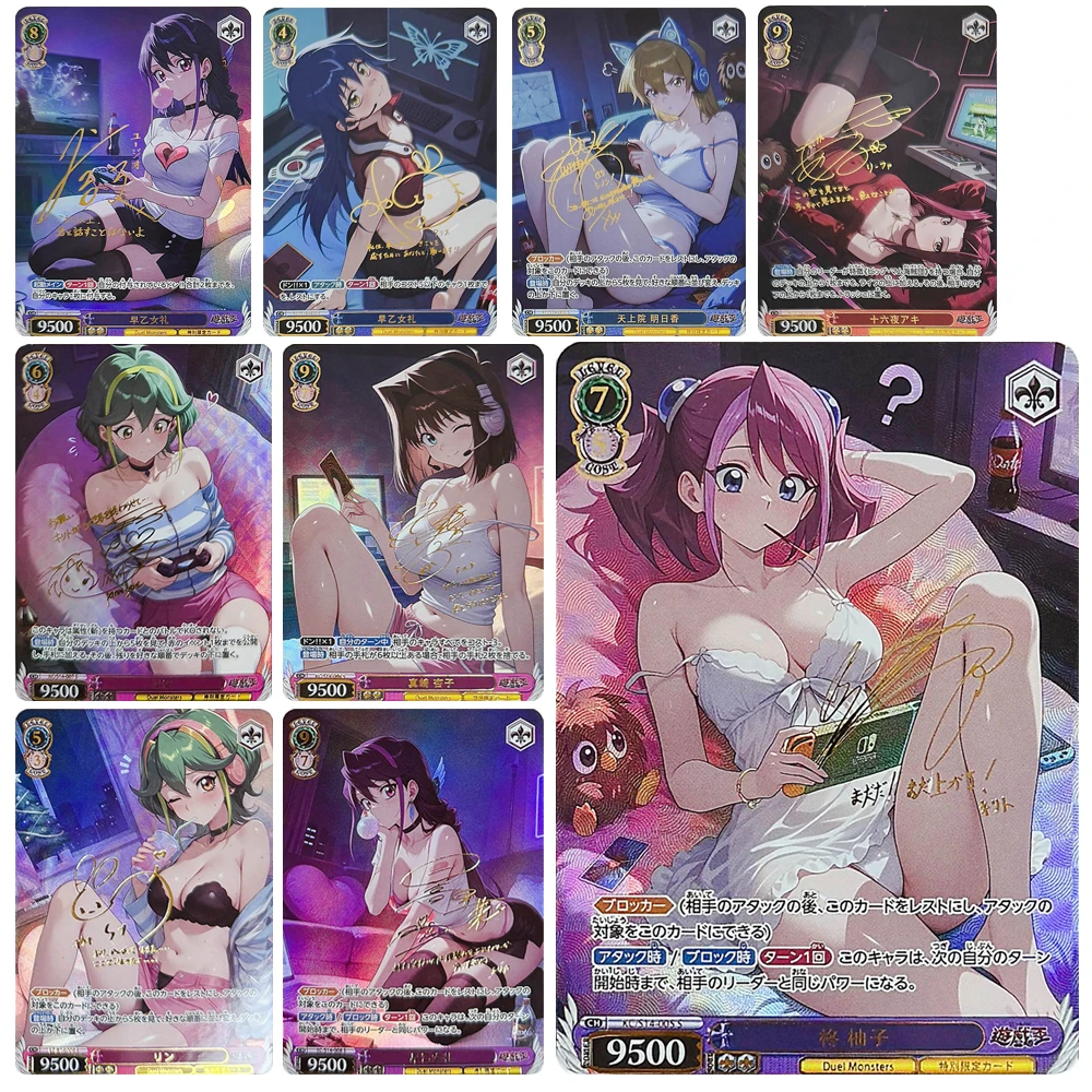 

Yu-Gi-Oh DIY Коллекционные карты Mazaki Anzu Tenjoin Asuka Zaizen Aoi Текстурированный лазерный рефрактивный блесток Праздничные подарки для мальчиков