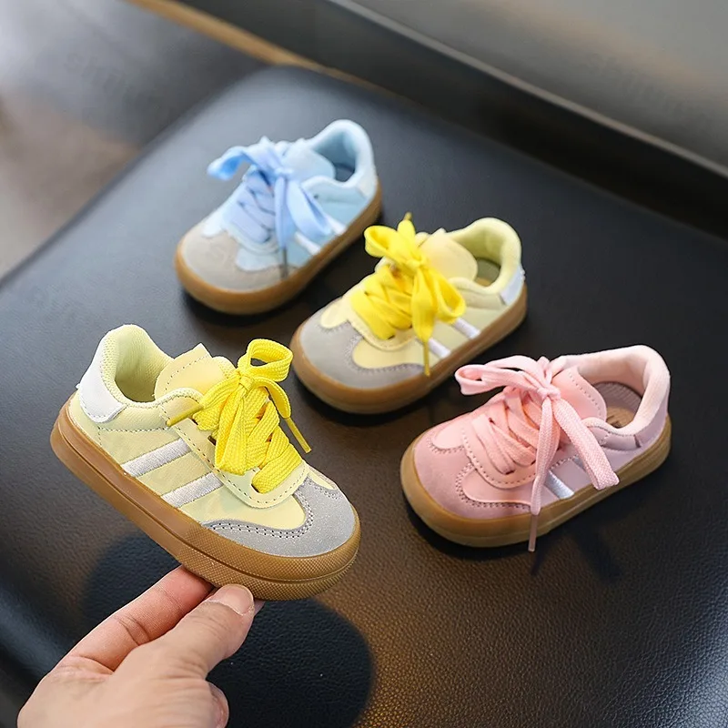 

Baby Shoes Leather Toddler Kids Sneakers 2025 New Autumn Outdoor Boys Tennis Soft Sole Fashion Little Girls Sneakers EU 15-25