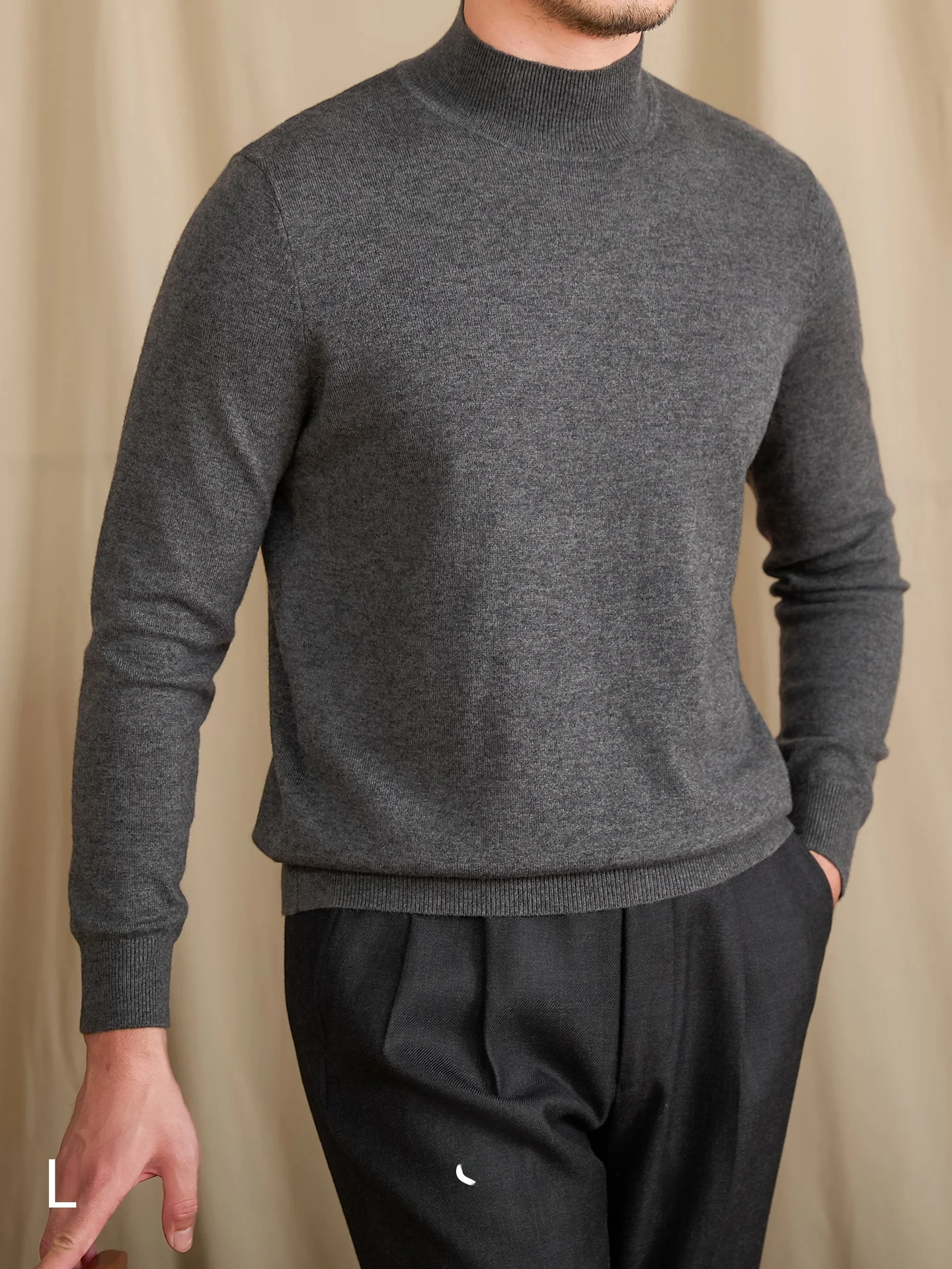 

Mr. Deer Tee's Briti Italian Sle Gentleman's Woolen f High Collar Long Sve Sweater Vintage Casual Warm Knitted Fa...