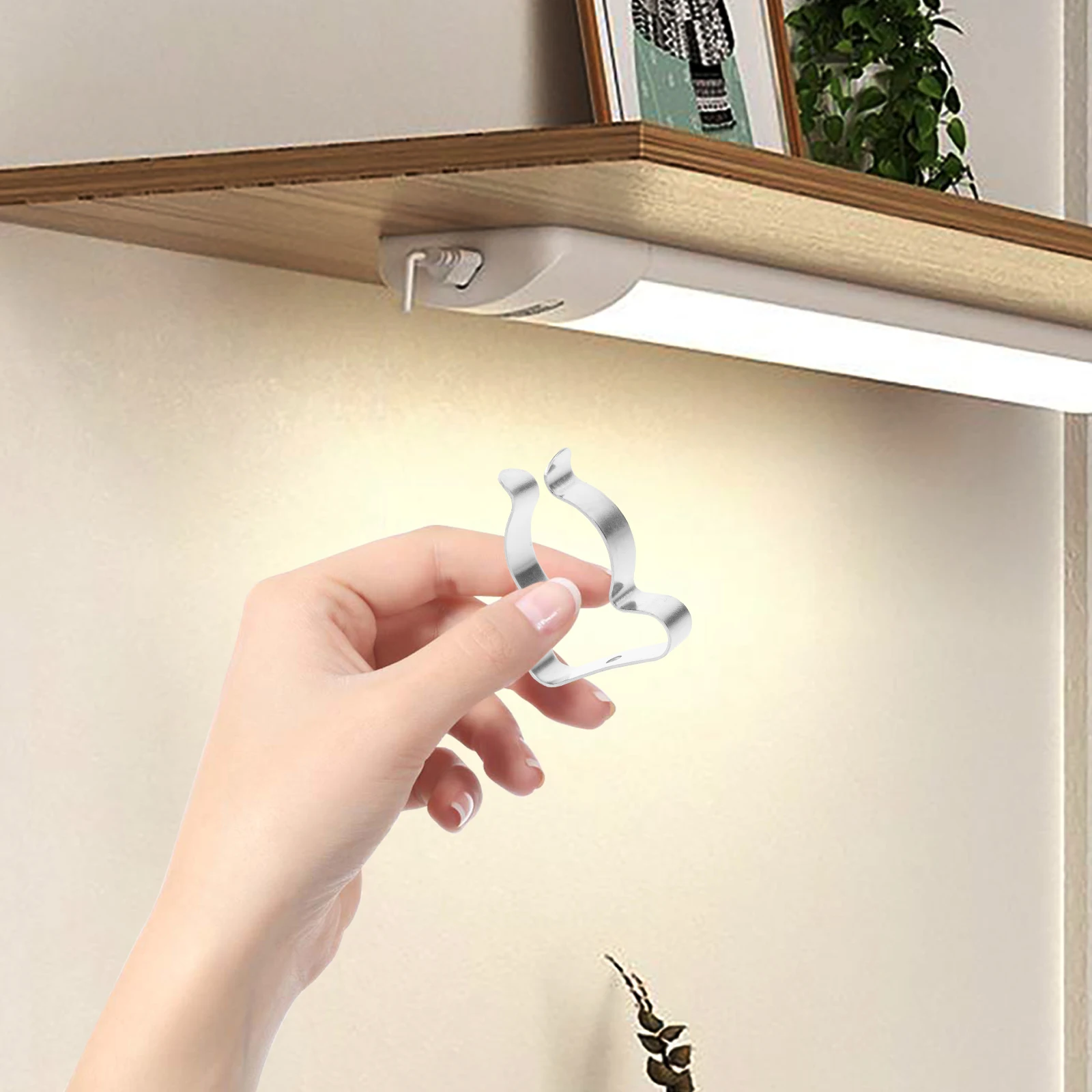 

20pcs Lamp Clamps Durable Manganese Material Tube Bracket Spring Clip Design Easy Installation Home Office Use