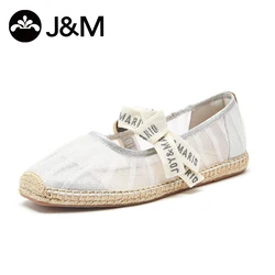 Joy & Mario Casual Shoes Women 2024 Spring Summer New Flat One Leg Lazy Canvas Shoes